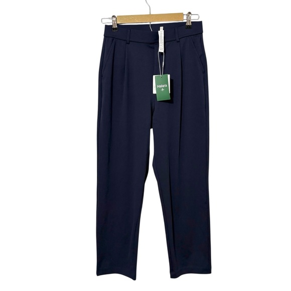 NEW HALARA Flex Small Midnight Blue DayStretch High Waisted Tapered Work Pants - Picture 2 of 8